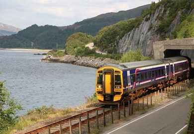 Travelling on the Scotrail service to Kyle of Lochalsh on the Kyle Line