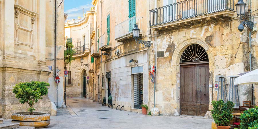 A tranquil street in Lecce’s old town