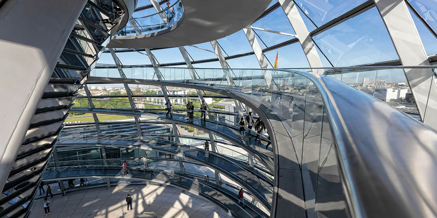 Admiring Berlin from the Reichstag dome