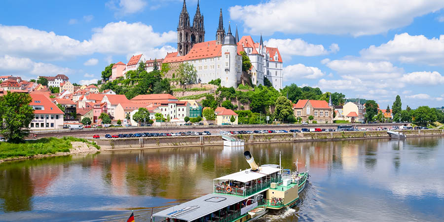 Enjoying a paddleboat cruise to Meissen