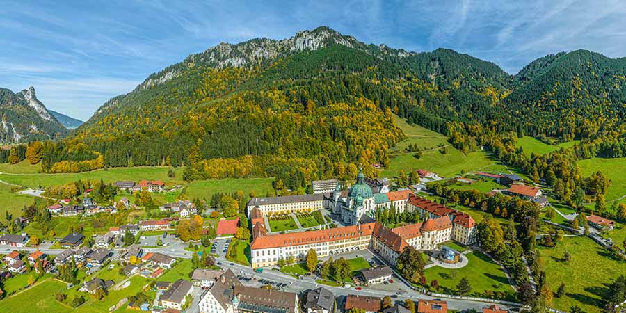 Staying in a historic monastery hotel in the Alps
